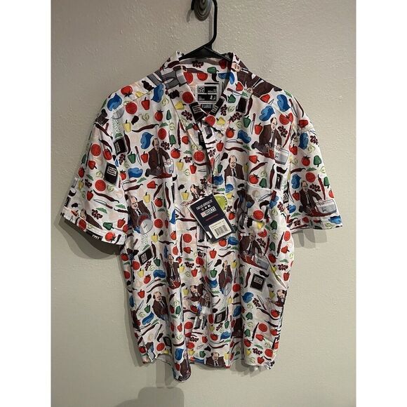 RSVLTS Other - RSVLTS The Office Mens XL Kevin's Famous Chili KUNUFLEX Short Sleeve Button Up